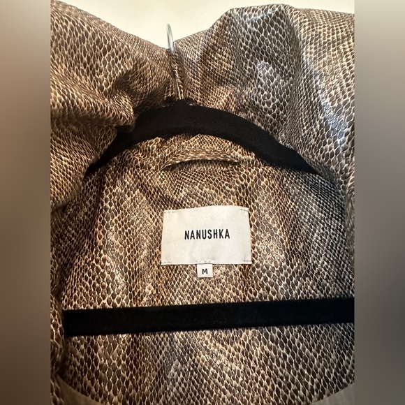 Nanushka Hide Snakeskin Puffer Jacket - Picture 4 of 6